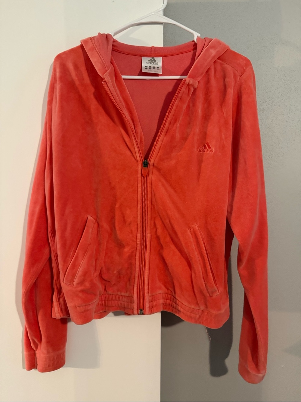 adidas Women’s Coral Velour Zip Hoodie